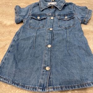 Zara Snaps Denim Shirt Dress 18-24 month NWT